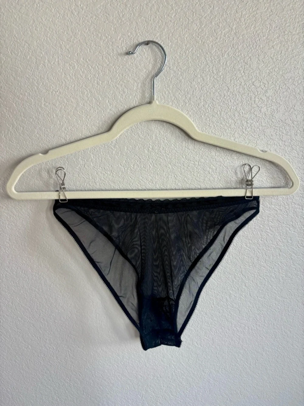Savage X Fenty Sheer Black Mesh Crotchless Bikini Panty - Picture 2 of 6